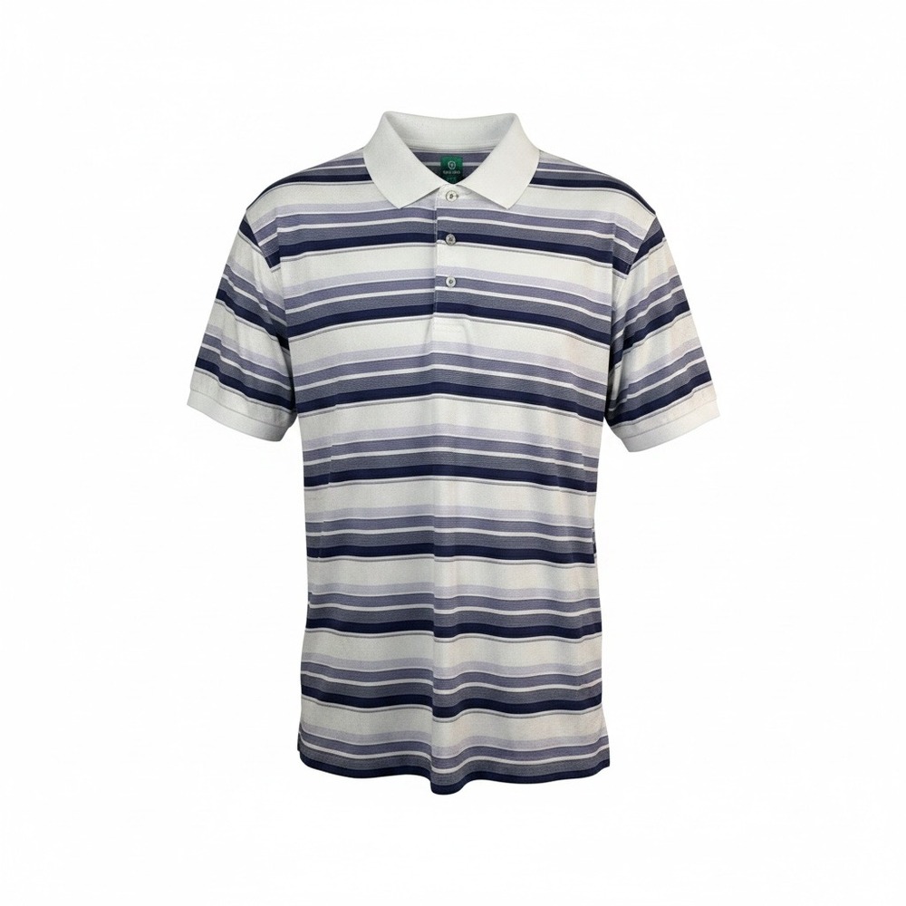 Pro Tour Golf XXL Men's Short Sleeve Polo Shirt Blue Stripe Preppy Sporty Casual